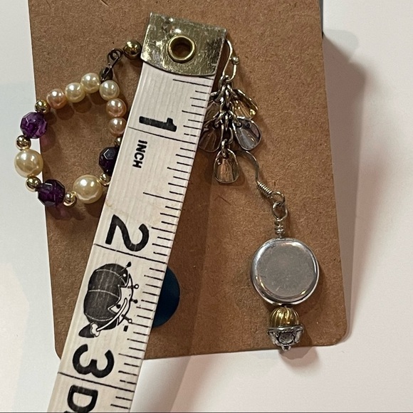 Vintage Mismatched Beaded Boho Earrings - Picture 4 of 6